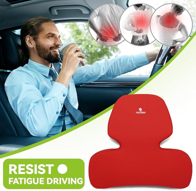 Lumbar Support Pillow, Memory Foam Cushion, Improve Posture and Relieve Low Back Pain, Lumbar Support for car Seats, Gaming Chairs, Office Chairs, wheelchairs