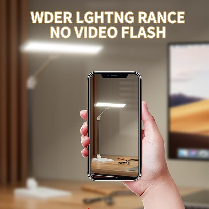 LED Desk Lamp for Office Home, 23W 1000LM DC Adapter Table Lamp with USB A+C Dual Charging Port, Eye-Caring Desk Light 3 Brightness Lamp for Reading, Study, Workbench, Crafting, Sewing, Puzzle