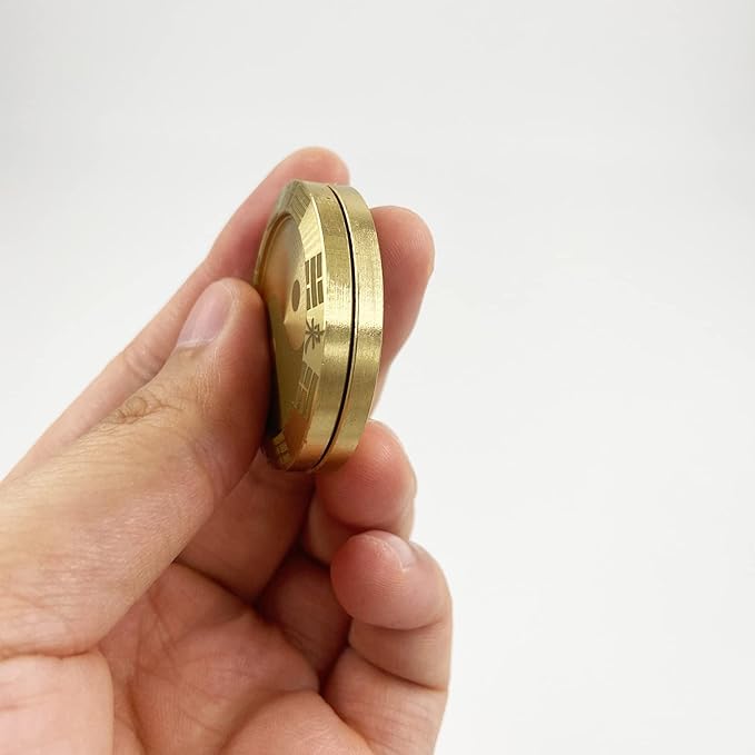 Metal Fidget Slider Lucky Coin - Tai Chi Coin Haptic Coin EDC Toy Metal Fidget Toys, More Cycle You Played More Luck You Got, Every Dog Has His Day, All Money Go My Home