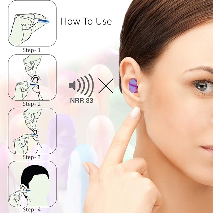 MOLDEX Soft Foam Earplugs 60 Pairs Maximum Protection 33dB Highest NRR Ear Plugs for Sleeping, Noise Cancelling, Snoring, Travel, Concert, Loud Noise, Swimming – Made in USA (Bottle Pack)