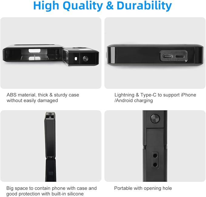 Phone Lock Box with Timer,Phone Lock Box,90 Days of Continuous Use,Quiet Mode,2 Charging Ports,Excessive Games,Mobile Phone Addiction