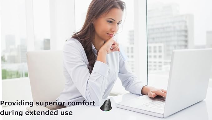 Wireless Mouse Bluetooth Rechargeable Dual Mode Ergonomic Vertical Large Carpal Tunnel Ergo Optical Travel Cordless Mice for PC Laptop Computer Mac iPad Pro MacBook Pro/Air,RGB Light,Side Buttons