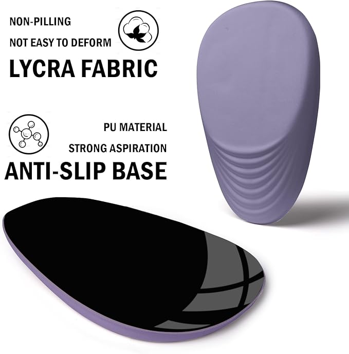 Ergonomic Mouse Pad with Wrist Rest Support,Mousepad Relief Carpal Tunnel Pain, Entire Memory Foam Mouse Pad with Non-Slip PU Base, Wireless Mouse Pad, Purple