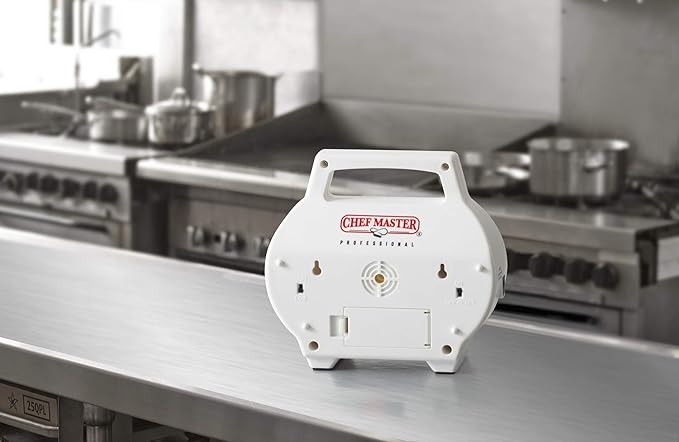 4-Channel Digital Timer, Digital Kitchen Timer, Extended Countdown for Long Cooking Process, Large LED Display for Food Cooking, Baking, Marinade, Roasting, Beef Boiling, Grilling by Chef Master 90218