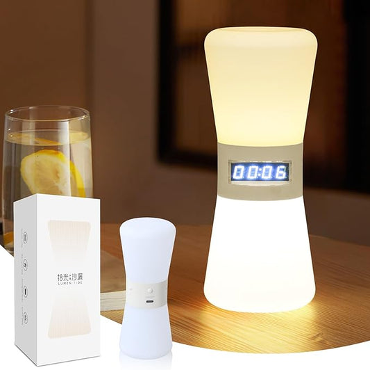 LED Visual Timer Hourglass - Rechargeable Digital Countdown ADHD Timer for Kids & Adults (1-99 Mins Adjustable), Time Flow Simulation with Time Management for Classroom,Kitchen,Room,Home (Warm-White)