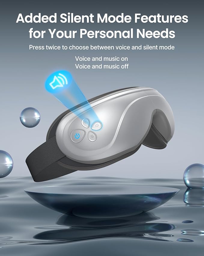 RENPHO Eyeris 2 Eye Massager with Heat, Birthday Gifts for Mom Dad Women Men Face Massager, Heated Eye Mask for Improve Sleep