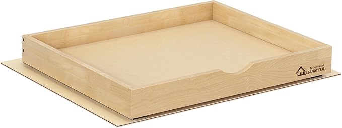 WelFurGeer Premium Birchwood Pull-Out Cabinet Drawers, 26" W x 22" D Pull Out Cabinet Organizer, Heavy-Duty Cabinet Organizer with Easy Installation, Space-Saving Pullout Drawer for Home & Kitchen