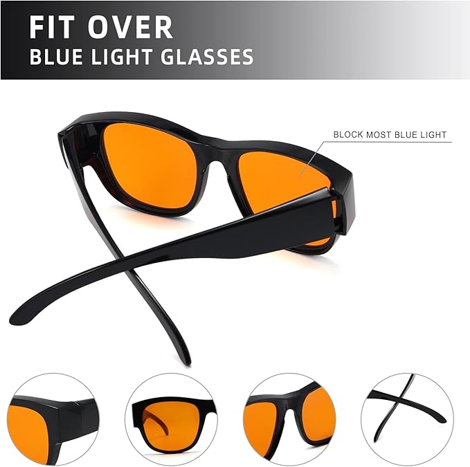 Eyekepper Mens Fit Over Blue Light Blocking Glasses Computer Gaming Eyeglasses for Women