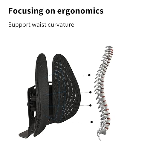 Lumbar Support Pillow for Chairs - Ergonomic Back Cushion for Office, Car & Gaming with Adjustable Straps for Lower Back Pain Relief & Better Posture