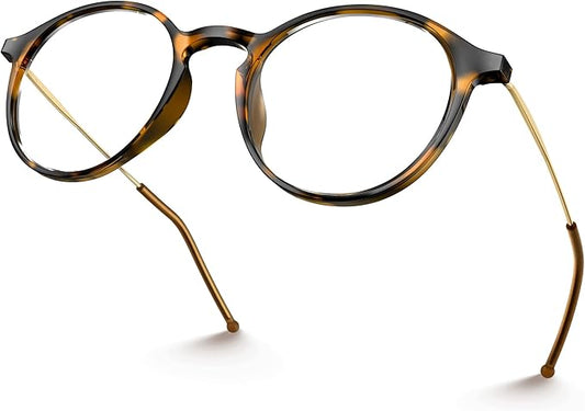 VISOONE Round Lightweight Blue Light Blocking Glasses Women Men Fashion Cute Thin Eyewear Niko