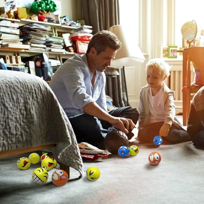 24 Pack - Mini Soft Foam Squeeze Balls, 2.5" Toy Stress Relief Bulk Educational Novelties for Kids, School, Classroom, Party Favors, Rewards (Multicolored (2.5"))