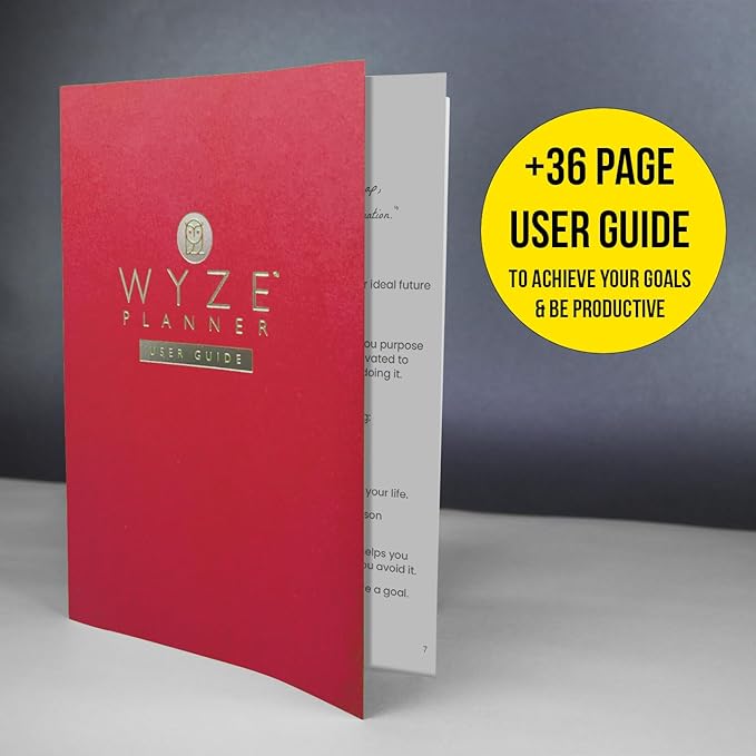 Undated Daily Planner – 6-Month A5 Productivity Organizer with Full Page Per Day, Hourly Schedule, Goal Setting, Habit Tracker, Weekly & Monthly Pages – Hardcover Time Management Notebook (Red)