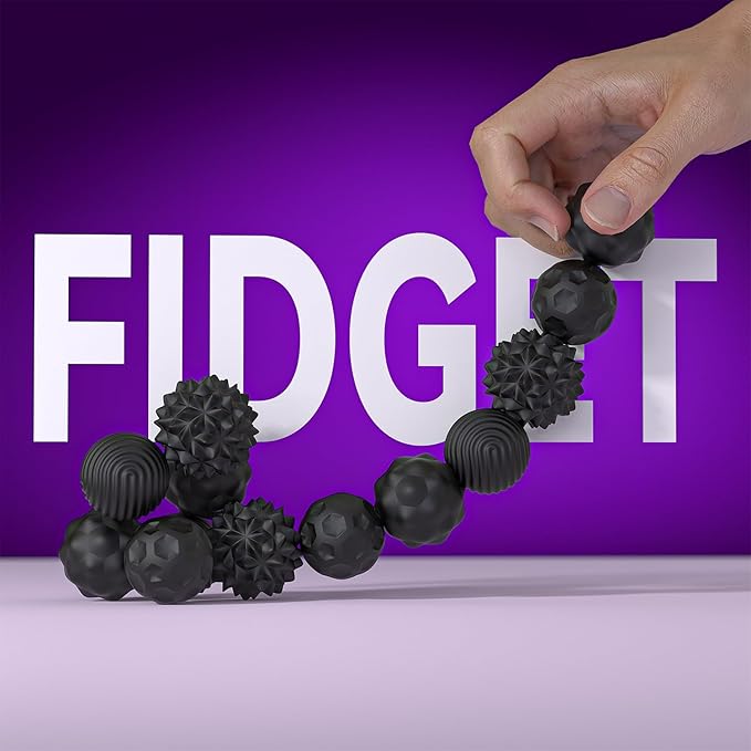 Magnetic Fidget Balls Toys, 8Pcs Silicone Sensory Stress Relief Toys for Adults & Teens with Autism, ADHD, Anxiety, Quiet Executive Desk Fidget Magnets Ball, Stocking Stuffers for Womens Mens Gifts