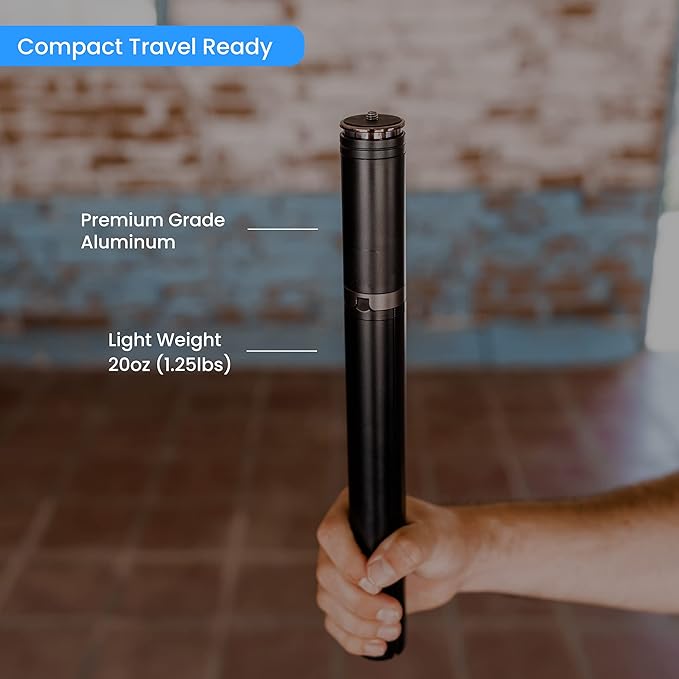 Lume Cube - Adjustable 5ft Light Stand Tripod - Adjustable Height 2ft to 5ft - Stand for Lights, Webcams, Cameras - Aluminum Lightweight - for Content & Video