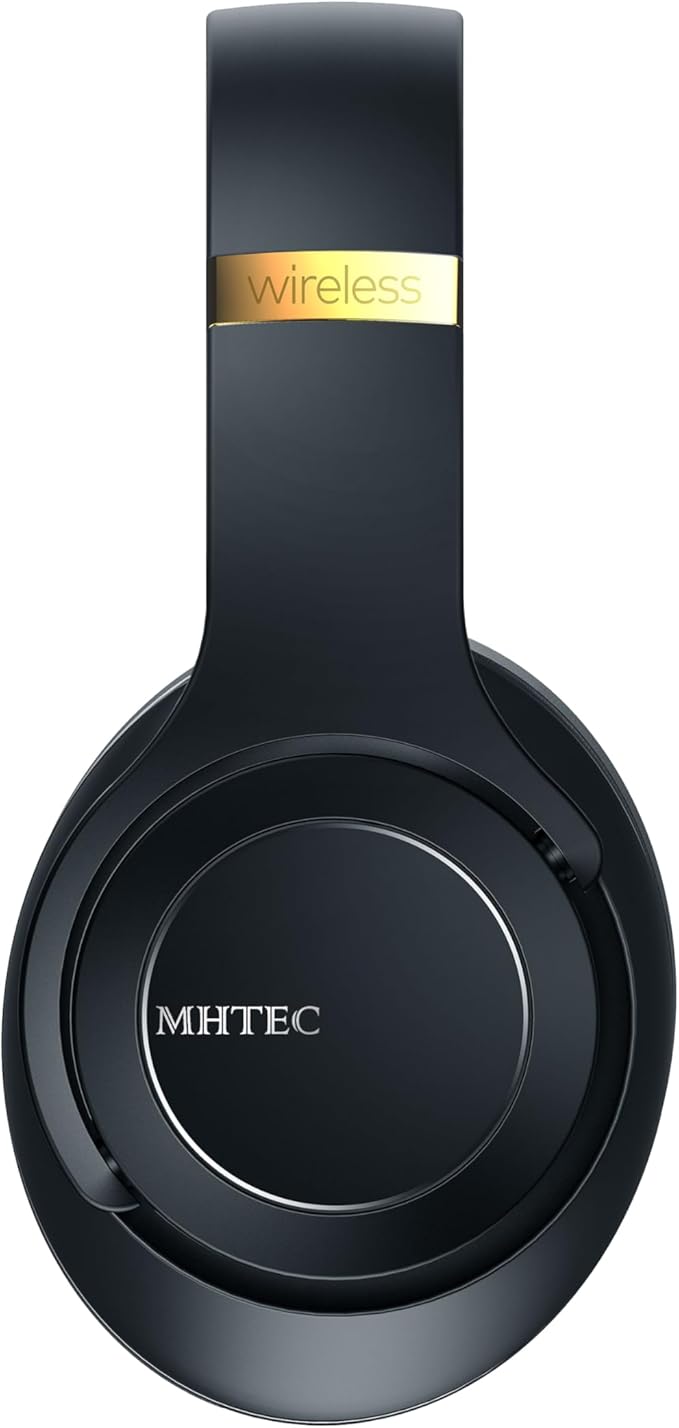 Bluetooth Headphones Over Ear, 90 Hours Playtime Wireless Headphone with 3 EQ Modes, Noise Isolating HiFi Stereo with Deep Bass, Microphone, Soft Earpads for Cellphone/PC