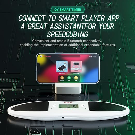 LiangCuber QiYi Cube Smart Timer,Smart Timer for 3x3 Speed Cube,Intelligent Timing with App