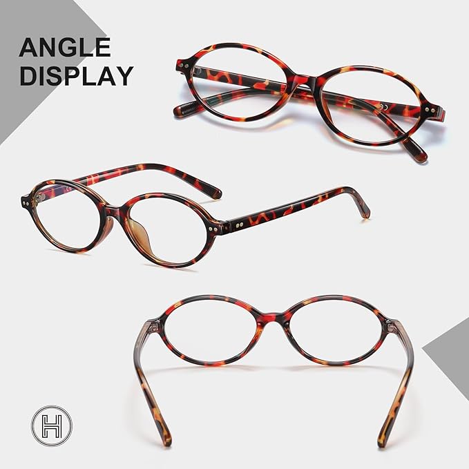 HAOLOTA Blue Light Blocking Glasses Women, Trendy Round Anti Eyestrain UV Glare TV Phone Computer Gaming Eyeglasses