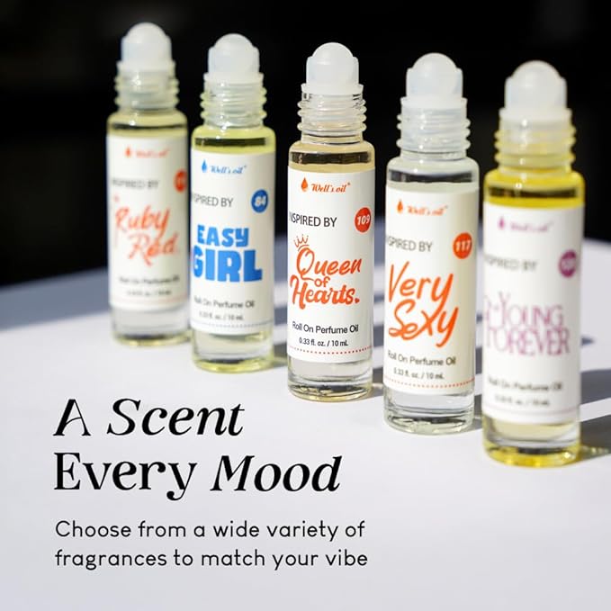 Well's Oil Roll-On Perfume Oil (Passport in Paris) | Top Notes of Mandarin & Red Berries | Long-Lasting | Paraben-Free | 0.33 Fl Oz / 10 ml