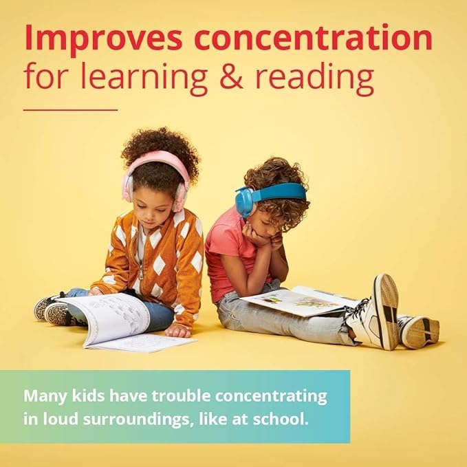 Alpine Muffy Kids - Hearing Protection - CE & ANSI Certified - Adjustable for Ages 3-16 years - Noise Cancelling Headphones - 25dB Sound Reduction Ideal for Protection and Concentration Aid - Yellow