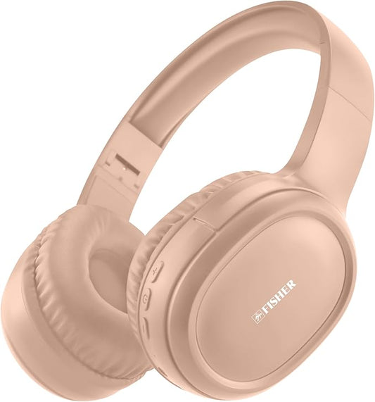 Fisher Active Noise Cancelling Headphones, Over Ear Wireless Bluetooth 5.3 w Microphone, Lightweight Comfortable Headset for Home Travel, 16H Playtime, Rechargeable, Hi-Res Sound Audio, Deep Bass