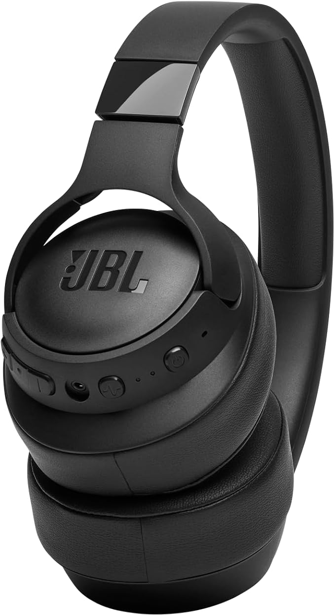 JBL Tune 760NC - Wireless Over-ear Noise Cancelling headphones, JBL Pure Bass Sound, Voice Assist, Google Fast Pair, Up to 50Hrs of Battery with ANC off, Lightweight and foldable design (Black)
