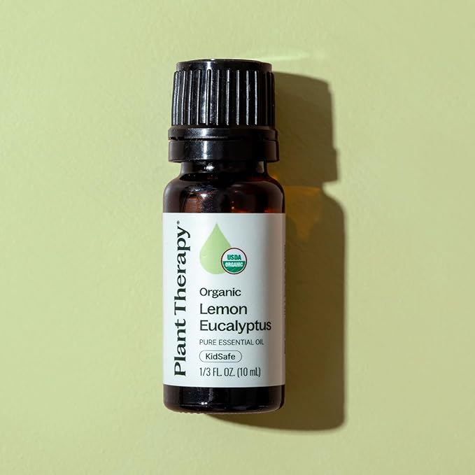 Plant Therapy Organic Lemon Eucalyptus Essential Oil 100% Pure, USDA Certified Organic, Undiluted, Natural Aromatherapy, Therapeutic Grade 10 mL (1/3 oz)