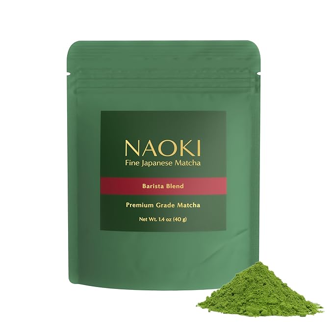 Naoki Matcha Barista Blend Premium Grade Matcha - Authentic Japanese First Harvest Premium Grade Matcha Green Tea Powder from Japan (40g / 1.4oz)
