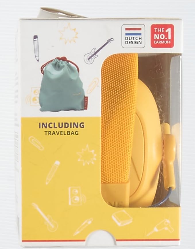 Alpine Muffy Kids - Hearing Protection - CE & ANSI Certified - Adjustable for Ages 3-16 years - Noise Cancelling Headphones - 25dB Sound Reduction Ideal for Protection and Concentration Aid - Yellow