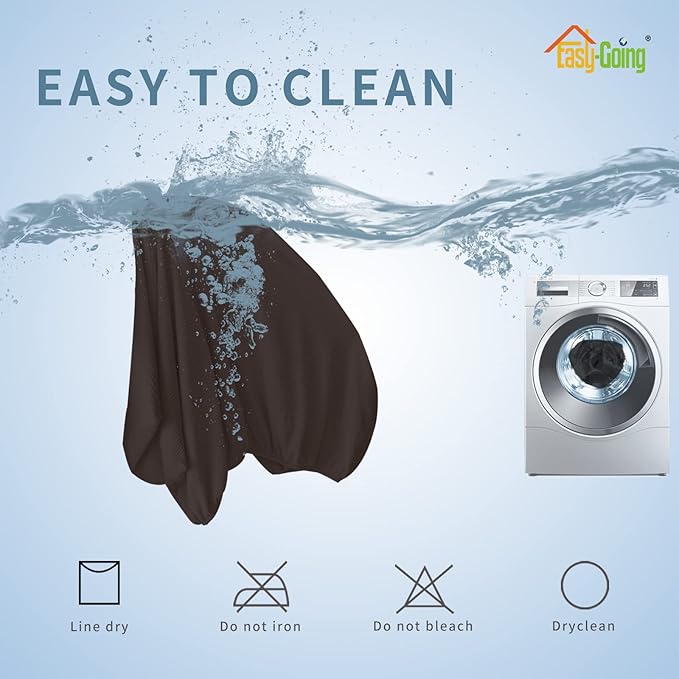 Easy-Going Stretch Individual Loveseat Couch Cushion Cover Sofa Cushion Furniture Protector Sofa slipcover Soft Flexibility with Elastic Bottom (2-Piece Loveseat Cushion Cover, Chocolate)