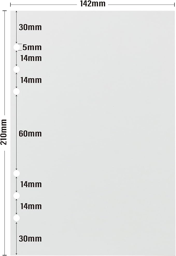A5 Loose Leaf Refill Paper, 135 Sheets Plain White Planner Refills, 6-Ring Binder Compatible, 100GSM Insert Papers for Notebooks, School, Office, College Notes, Journaling & Printing