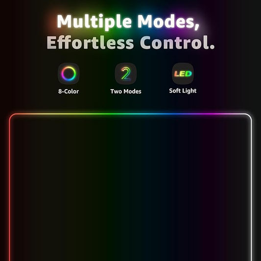 LED Note Board with 8 Colors，Acrylic Dry Erase Board with Light, Clear Monthly/Weekly Calendar, Led Drawing Board for Kids with Stand, 8 Markers, Adapter, Soft Cloth, Holiday Trend Gift (Black)