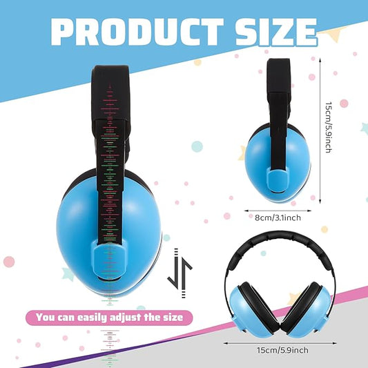 Amylove 12 Pcs Baby Noise Cancelling Headphones Ear Protection Ear Muffs Bulk 27db Noise Reduction Hearing Earmuff for 3 Months to 3 Years Infants and Toddlers