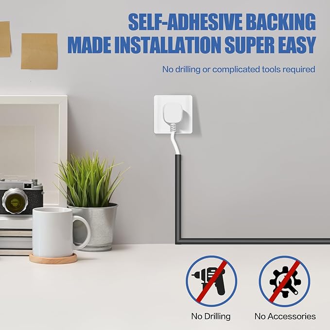 Floor Cable Cover, Low Profile Cable Hider for Wires, Self Adhesive Cord Hider for Wall, Cord Covers Wall Mounted Tv, for Offices, Gym, Exhibitions(Black, 10 Feet)