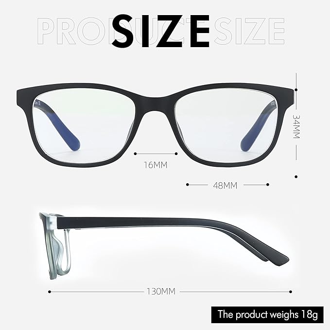 ZENOTTIC Kids Blue Light Blocking Glasses Anti Glare Lens Lightweight Frame Computer Eyeglasses for Boys and Girls