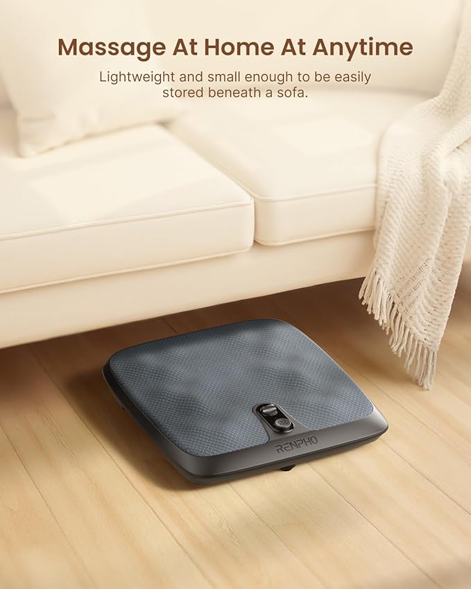RENPHO FSA Shiatsu Foot Massager with Heating, Gifts for Women, FSA Eligible Items List, Deep Kneading Foot Massager for Neuropathy and Plantar Fasciitis, Quietly Used Under Desk as Ottoman