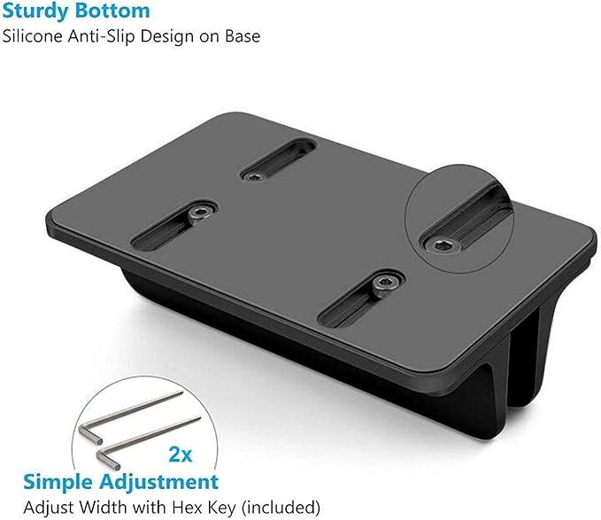 Vertical Laptop Stand for Desk [Adjustable] Sturdy Aluminum Dock Fits All Laptops (up to 20.3 inches) Space Saving, Modern Compact Holder, Compatible with MacBook Pro/Air, Surface, HP, Dell (Black)