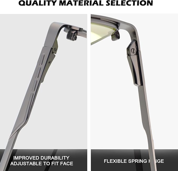 YIMI Mens Blue Light Glasses Men Computer Gaming BlueLight Blocking Glasses Metal Anti Eyestrain Clear Lens Eye Protection