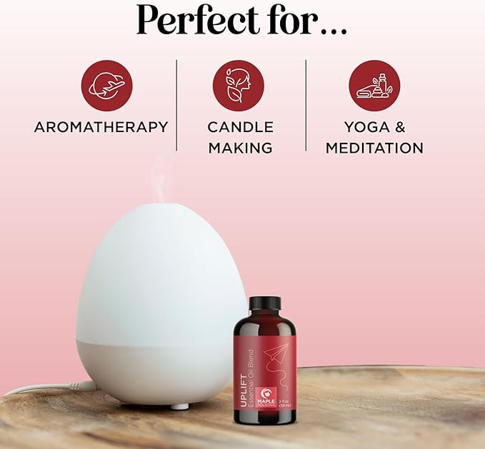 Uplift Aromatherapy Essential Oil Blend - Happy Essential Oil Blend of Calming Essential Oils for Diffusers for Home and Travel with Citrus Essential Oils and Pure Aromatherapy Oils for Diffusers 2oz