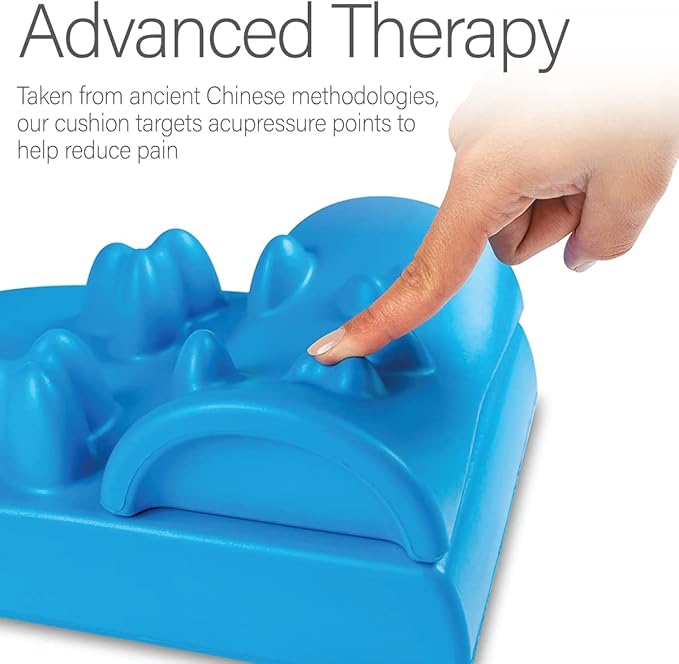 Kanjo Flex Height Acupressure Neck Pain Relief Cushion - Height Adjustable Cervical Traction & Pressure Point Device for Muscle Tension & Relaxation - Helps Relieve Neck Pain