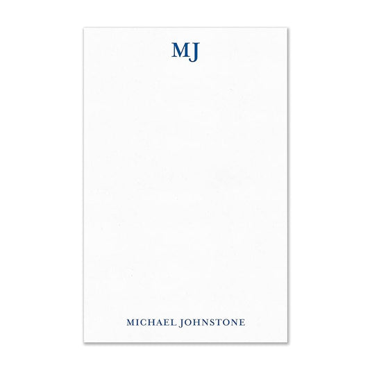 Personalized Notepad with Monogram and Name, Monogrammed Stationery 50 or 100 Sheets Lined or Unlined in Choice of Colors, Tear off Note Pad, Memo Pad, To Do List (Style #3)