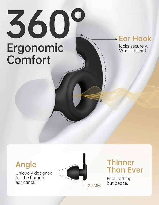 Welove Ultra-Comfy Ear Plugs with First-Ever UV Sanitizer—Reusable Earplugs for Sleep, Focus, Travel, and Noise Sensitivity |Hearing Protection |Customizable Fit | 18dB NRR Noise Reduction