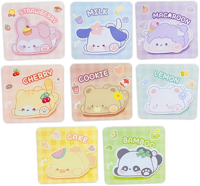 8 Pads Cute Reusable Funny to Do List Stick Note Pads Perfect for Notes Reminders, 20 Sheets/pad
