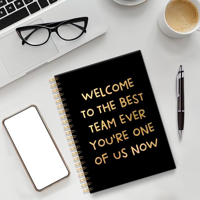 Welcome to The Best Team Ever 160 Blank Pages Spiral Notebook, New Employee Welcome Gifts, Dream Team Gifts for Colleagues, Teamwork Gifts for Staff, New Job Gifts for Employee C