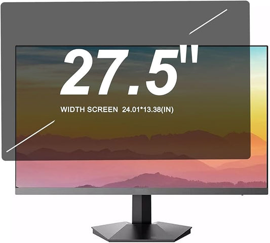27.5" Computer Privacy Screen for Monitor Filter. Anti-Glare/Anti Blue Light/Anti Scratch Film, Glare Relieve Screen Filter Anti Fingerprint. Size Is(610*340 mm. 24.01*13.38 inch),16:10 Aspec