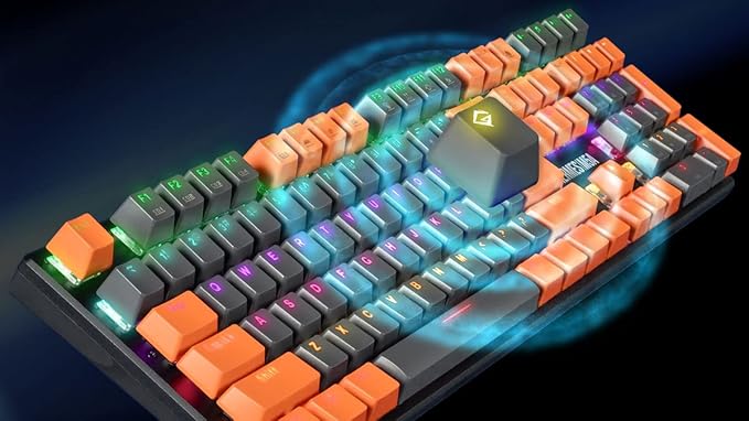 GAMDIAS Hermes M5A Mechanical Gaming Keyboard, Multi-Colored LED Effect and N-Key Rollover (Hermes M5A), Black