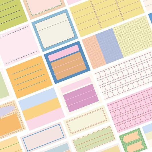 Monolike Message & Label Sticker Pack (102Pcs) - Variety Pack, Journal, Scrapbook, Waterproof, Fancy Sticker