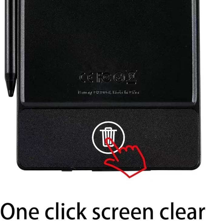 Mini LCD Writing Tablet Updated, 6.5in Erasable Reusable Electronic Drawing Pads, Electronic scratchpad, Hanging pens (Black)