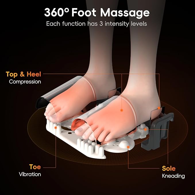 Howdy Foot Massager with Heat for Plantar Fasciitis, Heated Shiatsu Feet Massager for Neuropathy, 2025 Christmas Gift for Women Men Mom Dad