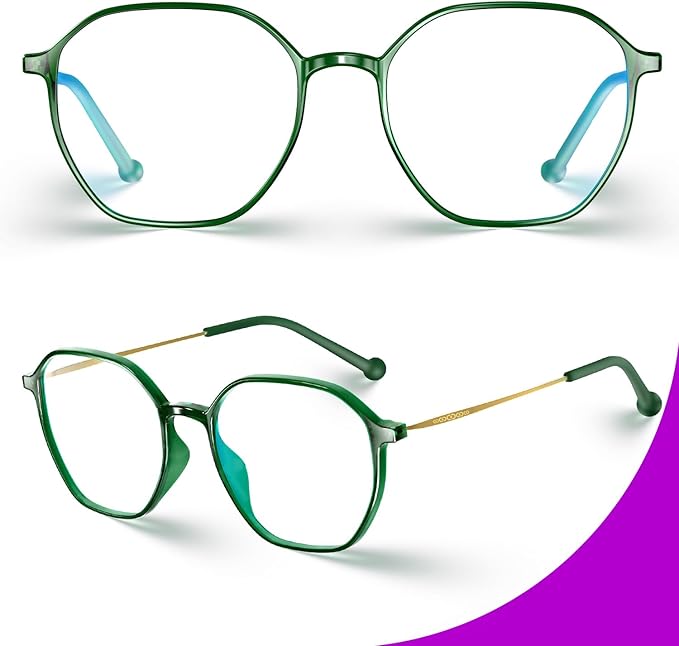 VISOONE Lightweight TR90 Blue Light Blocking Glasses Frame with Anti Glare Eye Protection for Women and Men RANE