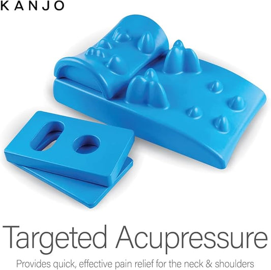 Kanjo Flex Height Acupressure Neck Pain Relief Cushion - Height Adjustable Cervical Traction & Pressure Point Device for Muscle Tension & Relaxation - Helps Relieve Neck Pain